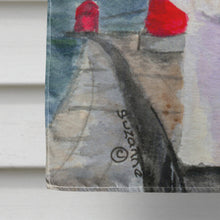 Load image into Gallery viewer, Lighthouse with Bichon Frise Flag Canvas House Size