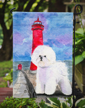 Load image into Gallery viewer, Lighthouse with Bichon Frise Garden Flag - Outdoor Decorative Yard Flag