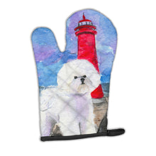 Load image into Gallery viewer, Lighthouse with Bichon Frise Oven Mitt SS8891OVMT