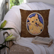 Load image into Gallery viewer, Norwich Terrier Throw Pillow - 14x14 Decorative Pillow – Art for Your Home &amp; Patio