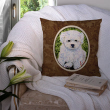 Load image into Gallery viewer, Bichon Frise Throw Pillow - 14x14 Decorative Pillow – Art for Your Home &amp; Patio
