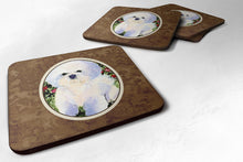 Load image into Gallery viewer, Bichon Frise Coasters - Set of 4 Lightweight Foam, Absorbent Drink Coasters