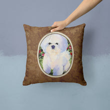 Load image into Gallery viewer, Bichon Frise Throw Pillow - 14x14 Decorative Pillow – Art for Your Home &amp; Patio