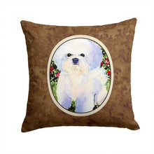 Load image into Gallery viewer, Bichon Frise Throw Pillow - 14x14 Decorative Pillow – Art for Your Home &amp; Patio