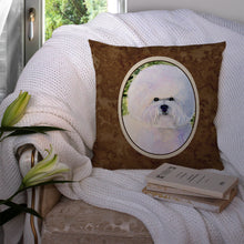 Load image into Gallery viewer, Bichon Frise Throw Pillow - 14x14 Decorative Pillow – Art for Your Home &amp; Patio