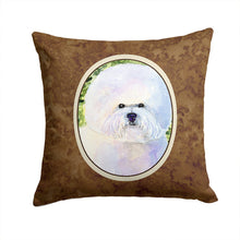 Load image into Gallery viewer, Bichon Frise Throw Pillow - 14x14 Decorative Pillow – Art for Your Home &amp; Patio