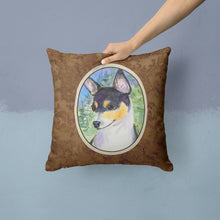 Load image into Gallery viewer, Fox Terrier Throw Pillow - 14x14 Decorative Pillow – Art for Your Home &amp; Patio