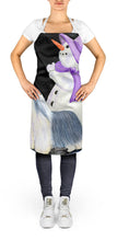 Load image into Gallery viewer, Snowman with Bearded Collie Apron – Artist-Designed Kitchen, BBQ &amp; Craft Apron