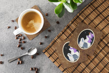 Load image into Gallery viewer, Snowman with Bearded Collie Coasters - Set of 4 Lightweight Foam, Absorbent Drink Coasters