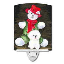 Load image into Gallery viewer, Bichon Frise with Teddy Bear Ceramic Night Light SS8948CNL