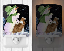 Load image into Gallery viewer, Snowman with English Springer Spaniel Ceramic Night Light SS8949CNL