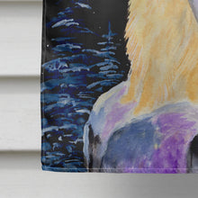 Load image into Gallery viewer, Snowman with Golden Retriever Flag Canvas House Size