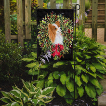 Load image into Gallery viewer, Christmas Wreath Papillon Garden Flag - Outdoor Decorative Yard Flag