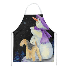 Load image into Gallery viewer, Snowman with Lakeland Terrier Apron – Artist-Designed Kitchen, BBQ &amp; Craft Apron
