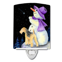 Load image into Gallery viewer, Snowman with Lakeland Terrier Ceramic Night Light SS8956CNL