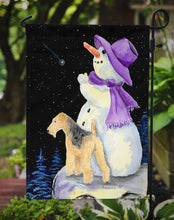 Load image into Gallery viewer, Snowman with Lakeland Terrier Garden Flag - Outdoor Decorative Yard Flag