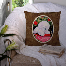 Load image into Gallery viewer, Christmas Tree with  Bichon Frise Throw Pillow - 14x14 Decorative Pillow – Art for Your Home &amp; Patio