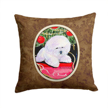 Load image into Gallery viewer, Christmas Tree with  Bichon Frise Throw Pillow - 14x14 Decorative Pillow – Art for Your Home &amp; Patio