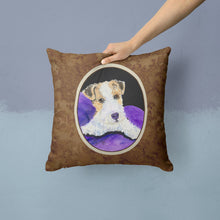 Load image into Gallery viewer, Fox Terrier Throw Pillow - 14x14 Decorative Pillow – Art for Your Home &amp; Patio