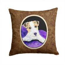 Load image into Gallery viewer, Fox Terrier Throw Pillow - 14x14 Decorative Pillow – Art for Your Home &amp; Patio