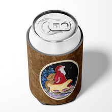 Load image into Gallery viewer, Santa Claus with  Golden Retriever Can or Bottle Beverage Insulator Hugger