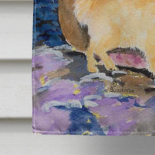 Load image into Gallery viewer, Santa Claus with  Golden Retriever Flag Canvas House Size