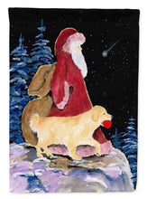 Load image into Gallery viewer, Santa Claus with  Golden Retriever Garden Flag - Outdoor Decorative Yard Flag