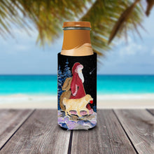 Load image into Gallery viewer, Santa Claus with  Golden Retriever Slim Can Hugger – Fun &amp; Functional Drink Coolers SS8973MUK