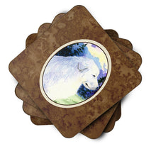 Load image into Gallery viewer, Great Pyrenees Coasters - Set of 4 Lightweight Foam, Absorbent Drink Coasters