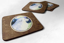 Load image into Gallery viewer, Great Pyrenees Coasters - Set of 4 Lightweight Foam, Absorbent Drink Coasters
