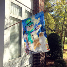 Load image into Gallery viewer, Snowman with Australian Shepherd Flag Canvas House Size