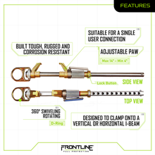 Load image into Gallery viewer, Frontline ST14V Vertical / Horizontal Fixed Beam Clamp for 4" - 14" Wide I-Beams