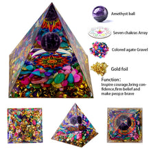 Load image into Gallery viewer, Sacred Energy Crystal Ball Pyramid
