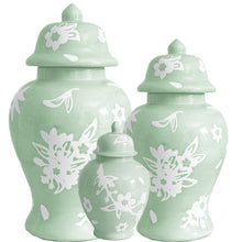Load image into Gallery viewer, Sakura Ginger Jars in Sea Glass Green