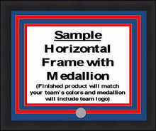 Load image into Gallery viewer, MLB Baseball Photo Picture Frame Kit - Toronto Blue Jays (Gray Matting, Blue Trim)
