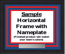 Load image into Gallery viewer, NHL Hockey Photo Picture Frame Kit - Florida Panthers (Red Matting, Navy Trim)