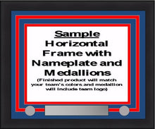 Load image into Gallery viewer, MLB Baseball Photo Picture Frame Kit - Toronto Blue Jays (Blue Matting, Gray Trim)