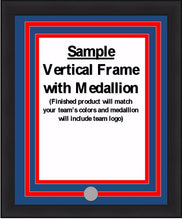 Load image into Gallery viewer, NHL Hockey Photo Picture Frame Kit - Chicago Blackhawks (Red Matting, Gold Trim)