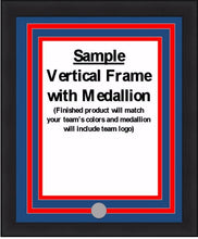 Load image into Gallery viewer, MLB Baseball Photo Picture Frame Kit - Oakland Athletics (Green Matting, Yellow Trim)