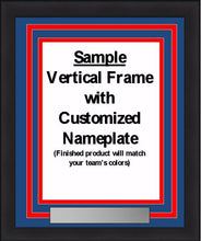 Load image into Gallery viewer, MLB Baseball Photo Picture Frame Kit - Toronto Blue Jays (Blue Matting, Gray Trim)