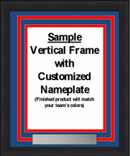 Load image into Gallery viewer, NHL Hockey Photo Picture Frame Kit - Florida Panthers (Red Matting, Navy Trim)