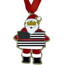 Load image into Gallery viewer, FF-013 Thin Red Line Christmas Ornament Santa Challenge Coin Fire Fighter Firefighter Department Rescue
