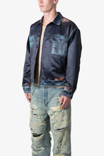 Load image into Gallery viewer, Satin Bomber Jacket - Washed Black