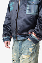 Load image into Gallery viewer, Satin Bomber Jacket - Washed Black