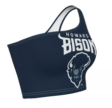Load image into Gallery viewer, Howard Bison Navy One Shoulder Top