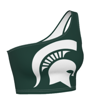 Load image into Gallery viewer, Michigan State Green One Shoulder Top