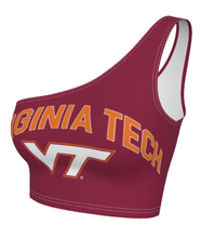 Load image into Gallery viewer, Virginia Tech Maroon One Shoulder Top