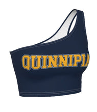 Load image into Gallery viewer, Quinnipiac Navy One Shoulder Top