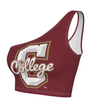 Load image into Gallery viewer, College of Charleston Maroon One Shoulder Top