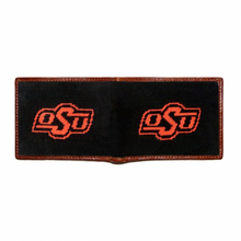 Load image into Gallery viewer, Oklahoma State Needlepoint Bi-Fold Wallet